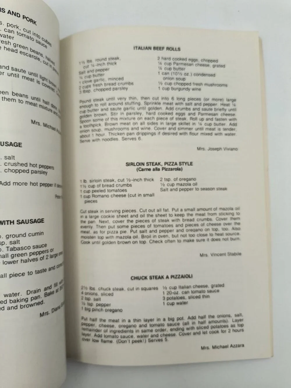 Italian Festival Cookbook Louisville Summer Of 1974 Vintage Recipe Booklet